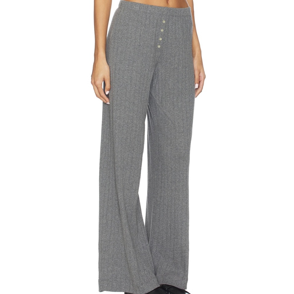 LESET Pointelle Boxer Pant in Granite size small